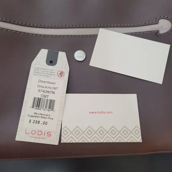 Lodis Downtown Dalia LAcXb CMT Italian Leather RFID Crossbody Bag - Picture 12 of 13